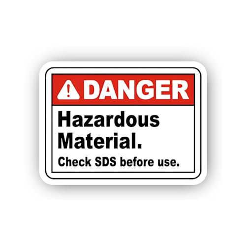 2 (Pieces) 3" and 5" Hazardous Material Safety Sticker, Waterproof Vinyl Decals for Many Purpose Lik
