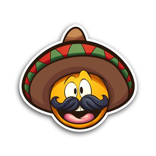 2 (Pieces) 3" and 5" Smiley Face Sticker, Waterproof Vinyl Decals for Many Purpose Like Cars, Trucks