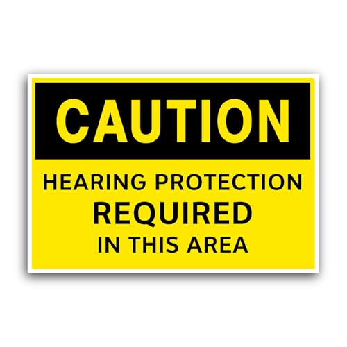 2 (Pieces) 3" and 5" Caution Hearing Sticker, Waterproof Vinyl Decals for Many Purpose Like Cars, Tr
