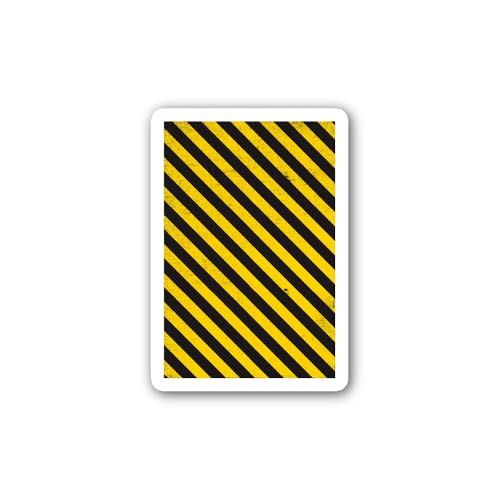 2 (Pieces) 3" and 5" Watford Yellow and Black Angled Stripes Sticker, Waterproof Vinyl Decals for Ma