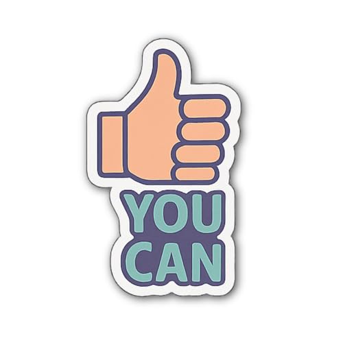 Inspirational Quotes Success Comes in cans not can'ts Blurry Background Vinyl Decal Stickers - 5" Vi