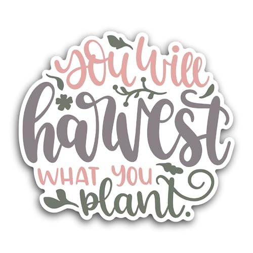 2 (Pieces) 3" and 5" You Will Harvest Sticker, Waterproof Vinyl Decals for Many Purpose Like Cars, T