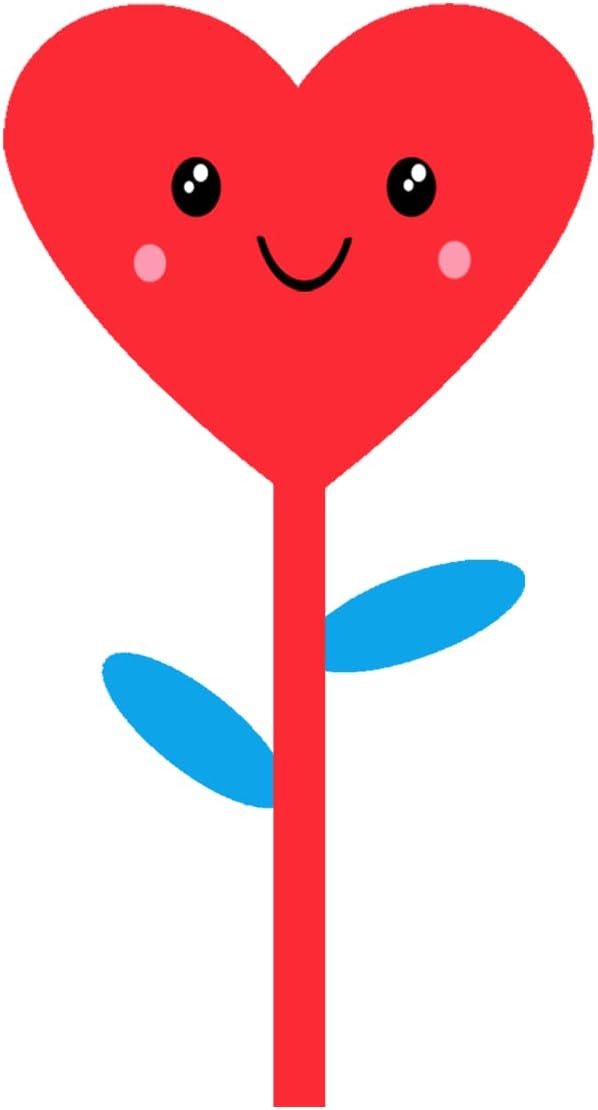 Inspirational Quote Heart Shape Cartoon Flower Motivational Sticker Vinyl Decal Motivation Stickers- 5" Vinyl Sticker Waterproof