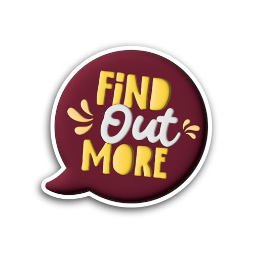 2 (Pieces) 3" and 5" Find Out More Sticker, Waterproof Vinyl Decals for Many Purpose Like Cars, Truc