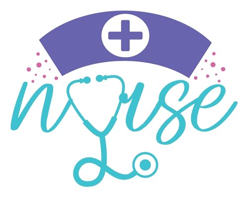 Inspirational Quote Nurse Icon with Stethoscope and Medical Sign Motivational Sticker Vinyl Decal Mo