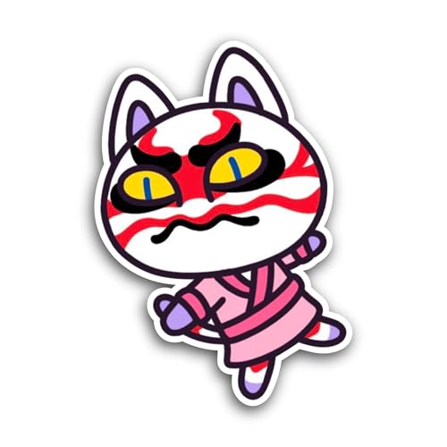 2 (Pieces) 3" and 5" Kabuk1 Character Sticker, Waterproof Vinyl Decals for Many Purpose Like Cars, T