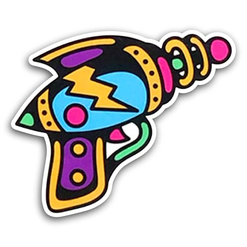 2 (Pieces) 3" and 5" Laser Gun Sticker, Waterproof Vinyl Decals for Many Purpose Like Cars, Trucks, 
