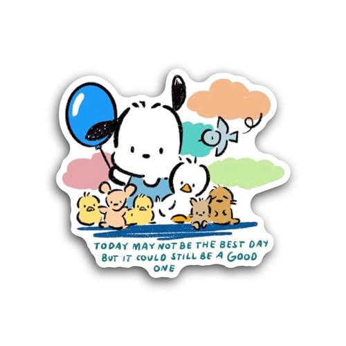 2 (Pieces) 3" and 5" Today May Not Be The Best Day Text Sticker, Waterproof Vinyl Decals for Many Pu