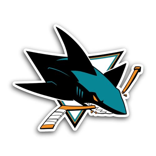 2 (Pieces) 3" and 5" San J0se Sharks Sticker, Waterproof Vinyl Decals for Many Purpose Like Cars, Tr