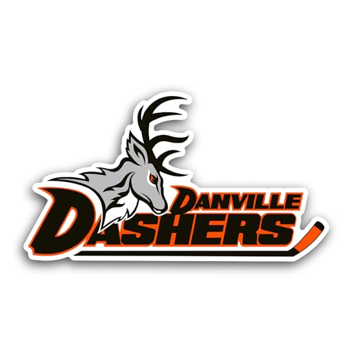 2 (Pieces) 3" and 5" Danville D@shers Sticker, Waterproof Vinyl Decals for Many Purpose Like Cars, T