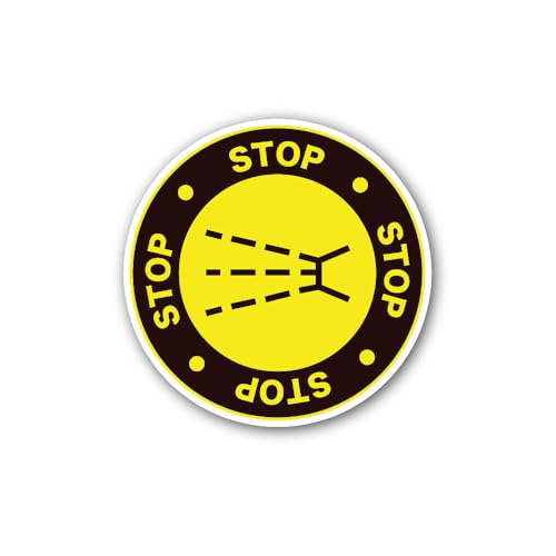 2 (Pieces) 3" and 5" Splashing Hazard Sign Sticker, Waterproof Vinyl Decals for Many Purpose Like Ca