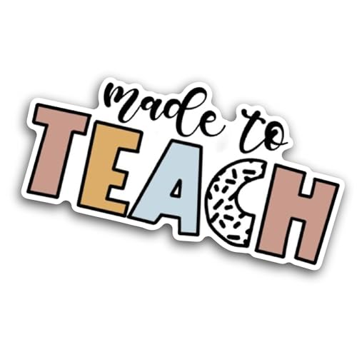 2 (Pieces) 3" and 5" Made to Teach Sticker, Waterproof Vinyl Decals for Many Purpose Like Cars, Truc