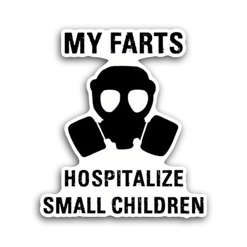2 (Pieces) 3" and 5" Gas Mask Sticker, Waterproof Vinyl Decals for Many Purpose Like Cars, Trucks, L