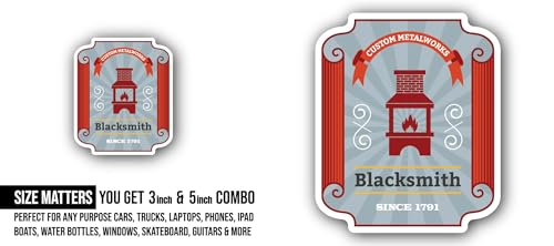 2 (Pieces) 3" and 5" Hexagonal Network Connection Sticker, Waterproof Vinyl Decals for Many Purpose 