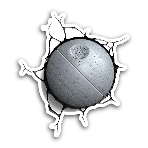 2 (Pieces) 3" and 5" 3D Silver Ball Sticker, Waterproof Vinyl Decals for Many Purpose Like Cars, Tru