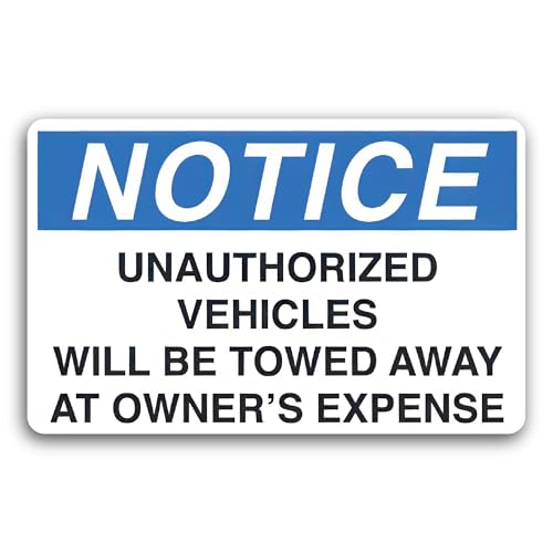 2 (Pieces) 3" and 5" Unauthorized Vehicles Decal Sticker, Waterproof Vinyl Decals for Many Purpose L