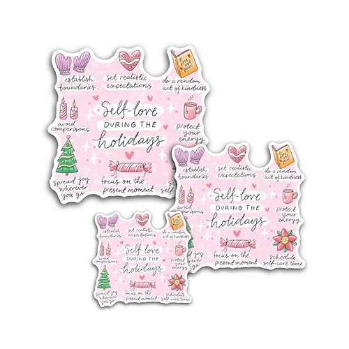 2 (Pieces) 3" and 5" Red Mushroom Head Wakaba Mark Sticker, Waterproof Vinyl Decals for Many Purpose