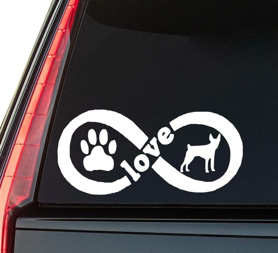 Love Infinity Window Vinyl Decal Sticker 6" (White), Waterproof Vinyl Decals for Many Purpose Like Cars, Trucks, Laptops, Phones, Windows and More