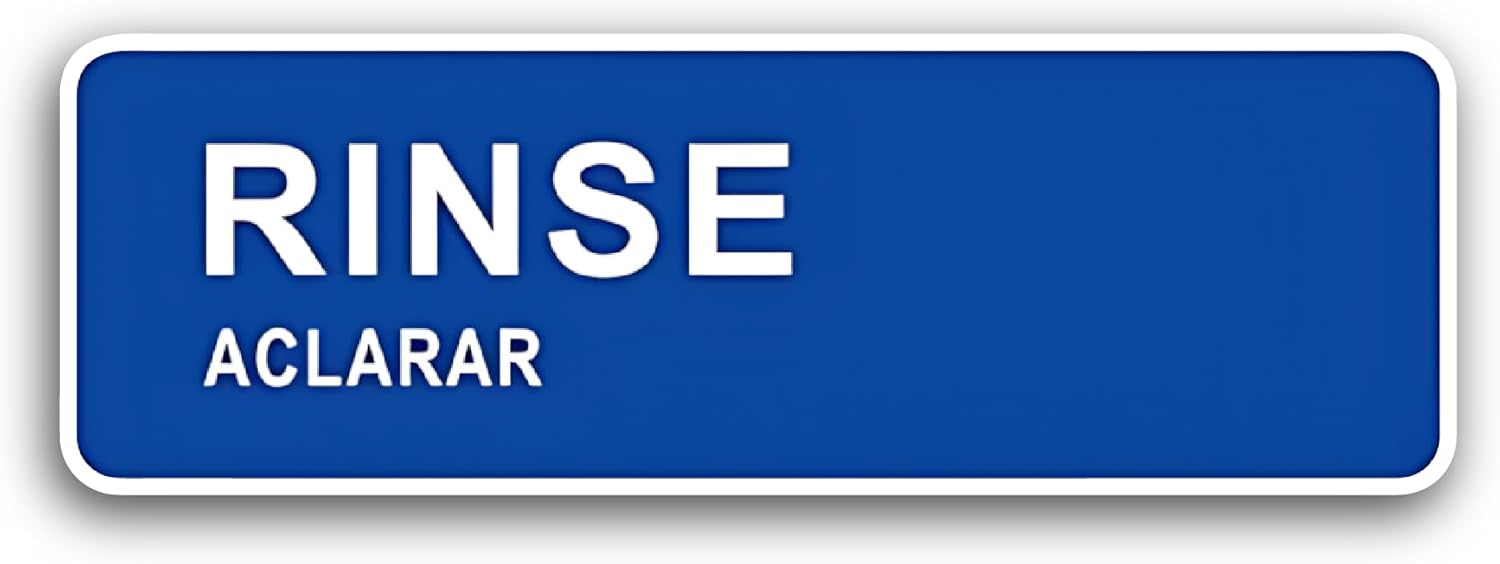 2 (Pieces) 3" and 5" Rinse Sticker, Waterproof Vinyl Decals for Many Purpose Like Cars, Trucks, Laptops, Phones, Windows and More