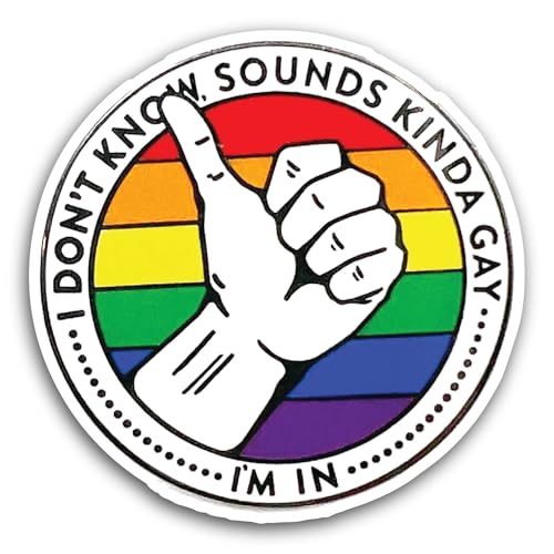 2 (Pieces) 3" and 5" Sounds Kinda Gay Sticker, Waterproof Vinyl Decals for Many Purpose Like Cars, T