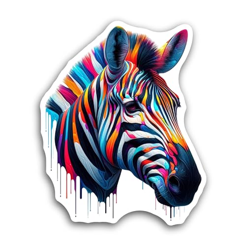 2 (Pieces) 3" and 5" Colorful Horse Sticker, Waterproof Vinyl Decals for Many Purpose Like Cars, Tru