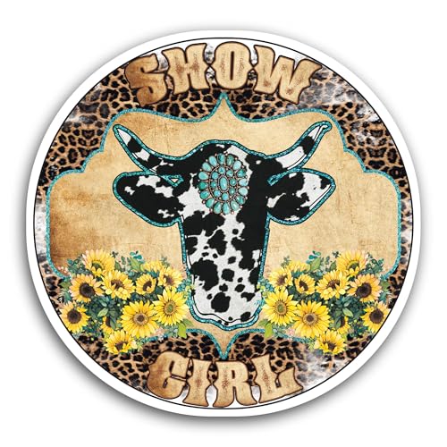 2 (Pieces) 3" and 5" Show Girl Sticker, Waterproof Vinyl Decals for Many Purpose Like Cars, Trucks, 
