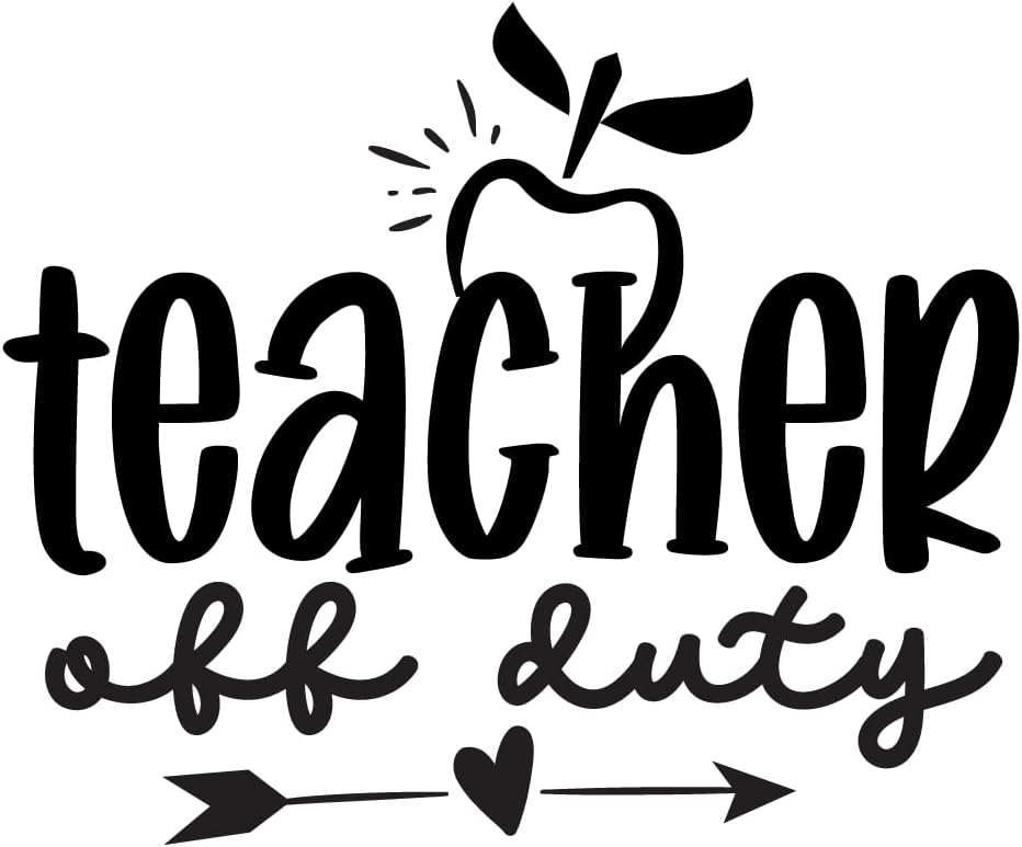 Inspirational Quote "Teacher Off Duty Icon Sticker" Motivational Sticker Vinyl Decal Motivation Stickers- 5" Vinyl Sticker Waterproof
