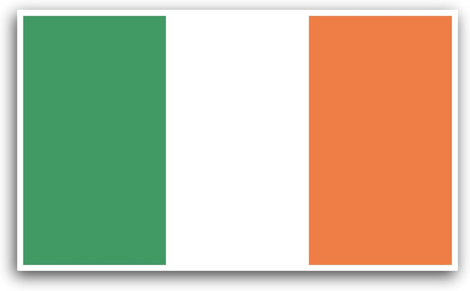 2 (Pieces) 3" and 5" Ireland Flag Sticker, Waterproof Vinyl Decals for Many Purpose Like Cars, Trucks, Laptops, Phones, Windows and More