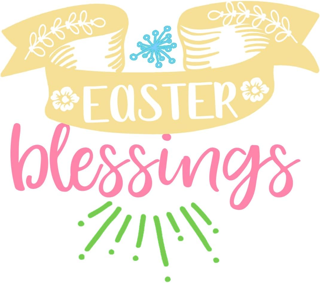 Inspirational Quote "Easter Blessings" Motivational Sticker Vinyl Decal Motivation Stickers- 5" Vinyl Sticker Waterproof