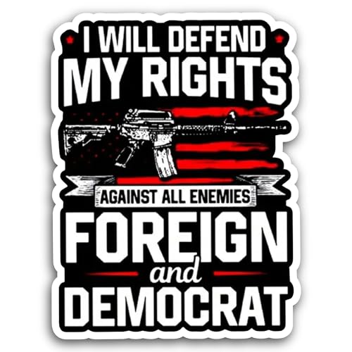 2 (Pieces) 3" and 5" I Will Defend Sticker, Waterproof Vinyl Decals for Many Purpose Like Cars, Truc