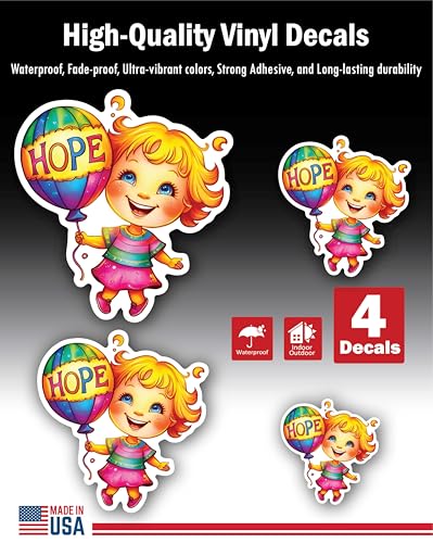 Inspirational Quote Think Happy Thoughts Vinyl Decal Motivation Stickers- Choose in 3”, 5” or 7” Vin