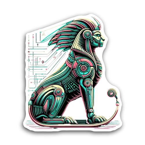 2 (Pieces) 3" and 5" Brightly Colored Statue Sticker, Waterproof Vinyl Decals for Many Purpose Like 