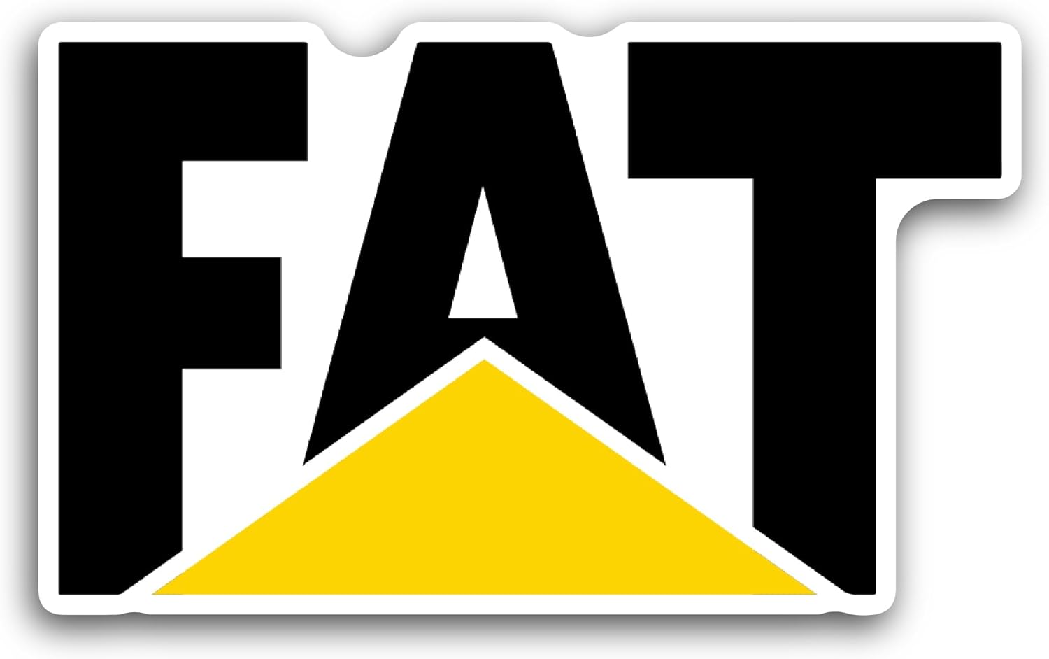 2 (Pieces) 3" and 5" Fat Sticker, Waterproof Vinyl Decals for Many Purpose Like Cars, Trucks, Laptops, Phones, Windows and More