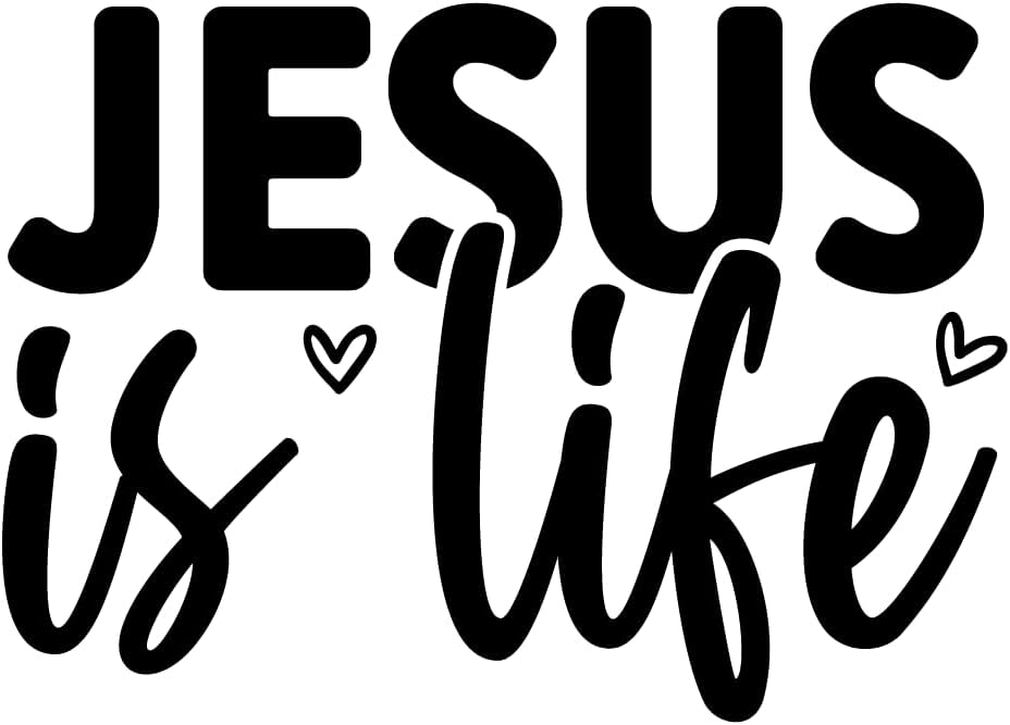 Inspirational Quote "Jesus is Life, Pretty Gift" Motivational Sticker Vinyl Decal Motivation Stickers- 5" Vinyl Sticker Waterproof