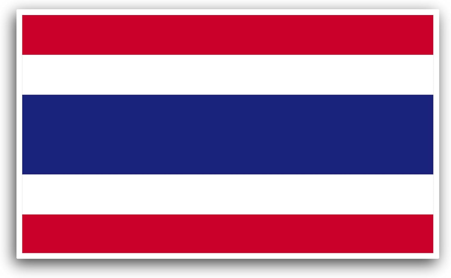 2 (Pieces) 3" and 5" Thailand Flag Sticker, Waterproof Vinyl Decals for Many Purpose Like Cars, Trucks, Laptops, Phones, Windows and More