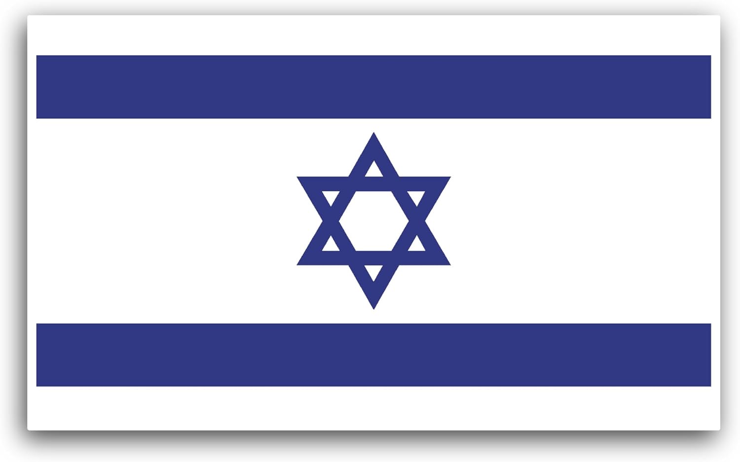 2 (Pieces) 3" and 5" Israel Flag Sticker, Waterproof Vinyl Decals for Many Purpose Like Cars, Trucks, Laptops, Phones, Windows and More