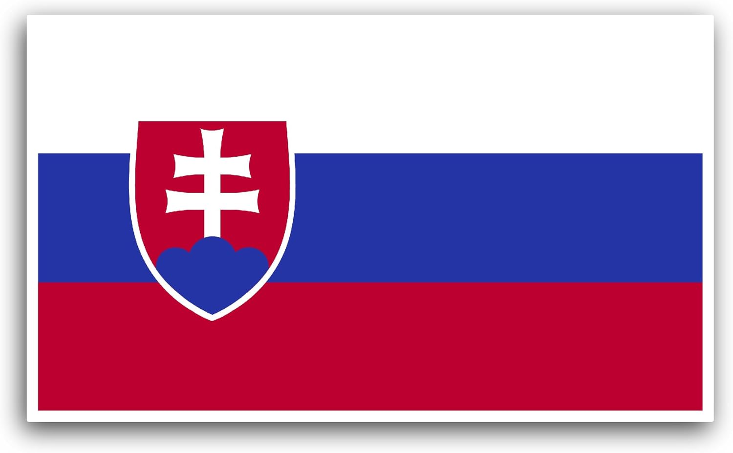 2 (Pieces) 3" and 5" Slovakia Flag Sticker, Waterproof Vinyl Decals for Many Purpose Like Cars, Trucks, Laptops, Phones, Windows and More