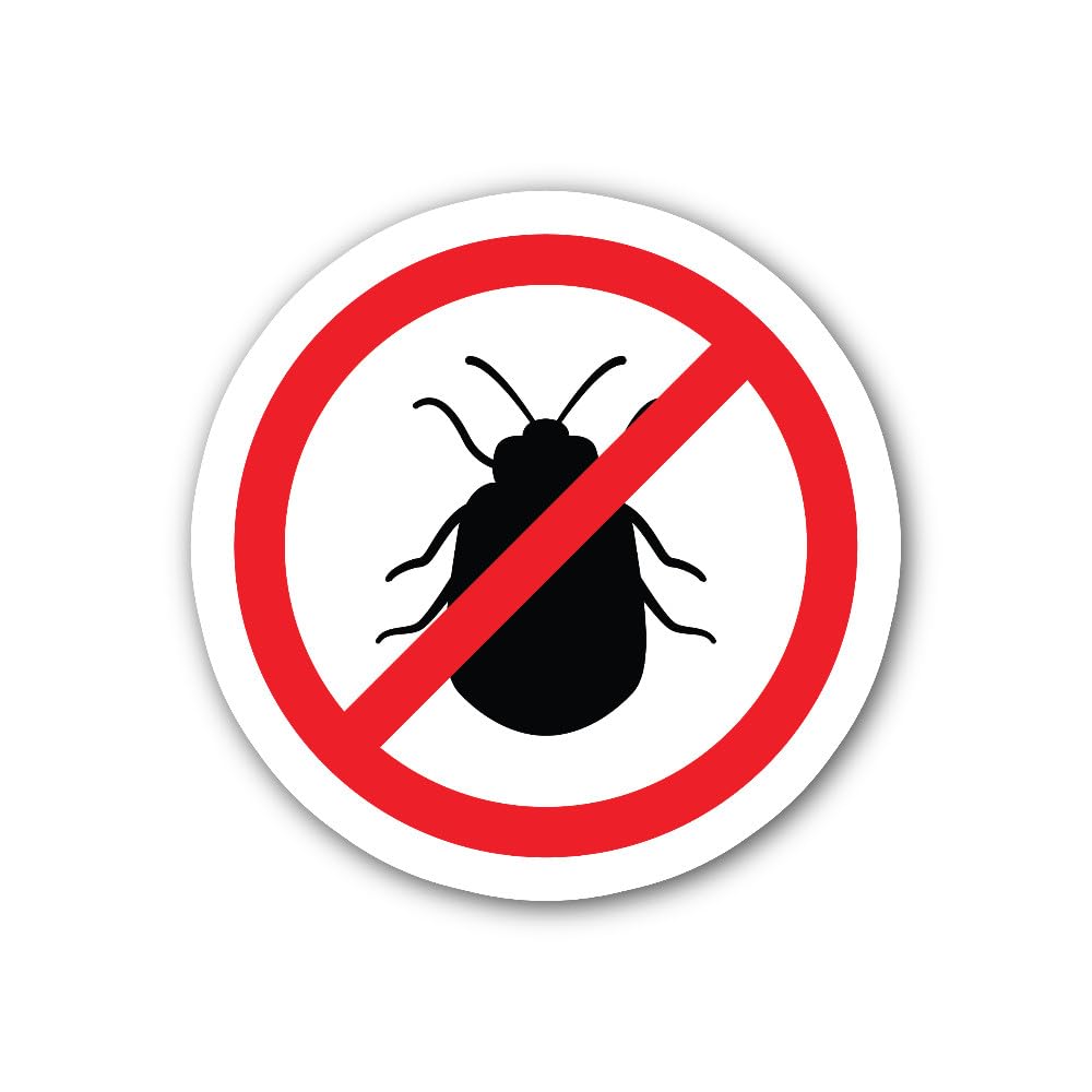 2 (Pieces) 3" and 5" Bed Bug Sticker, Waterproof Vinyl Decals for Many Purpose Like Cars, Trucks, La