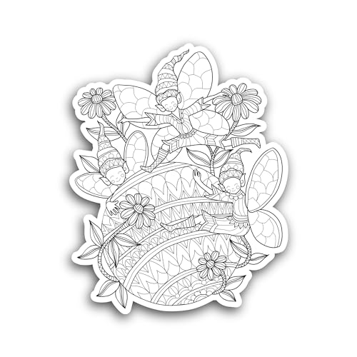 2 (Pieces) 3" and 5" Three Elfs and Ball Hand Drawing Sticker, Waterproof Vinyl Decals for Many Purp
