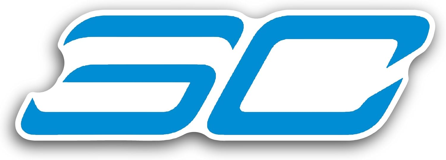 2 (Pieces) 3" and 5" St3phen Curry Logo Decal Sticker, Waterproof Vinyl Decals for Many Purpose Like Cars, Trucks, Laptops, Phones, Windows and More