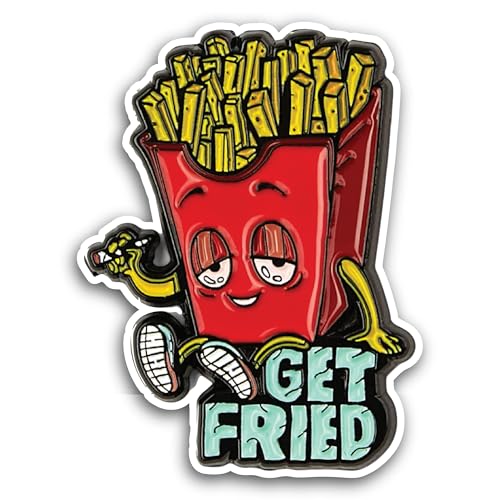 2 (Pieces) 3" and 5" Get Fried Sticker, Waterproof Vinyl Decals for Many Purpose Like Cars, Trucks, 