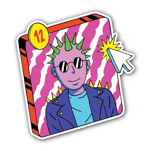 2 (Pieces) 3" and 5" Zombie Girls Club Sticker, Waterproof Vinyl Decals for Many Purpose Like Cars, 