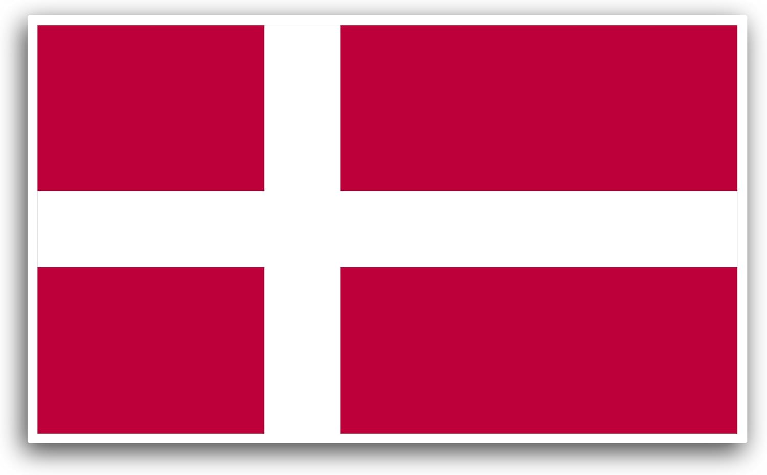 2 (Pieces) 3" and 5" Denmark Flag Sticker, Waterproof Vinyl Decals for Many Purpose Like Cars, Trucks, Laptops, Phones, Windows and More