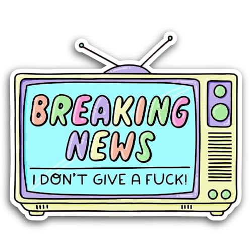 2 (Pieces) 3" and 5" Breaking News Sticker, Waterproof Vinyl Decals for Many Purpose Like Cars, Truc