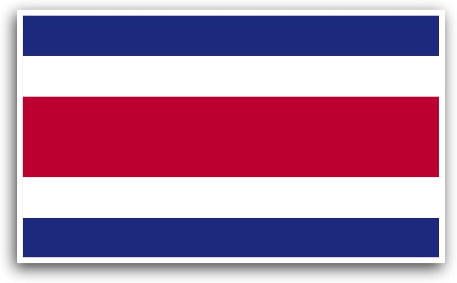 2 (Pieces) 3" and 5" Costa Rica Flag Sticker, Waterproof Vinyl Decals for Many Purpose Like Cars, Trucks, Laptops, Phones, Windows and More
