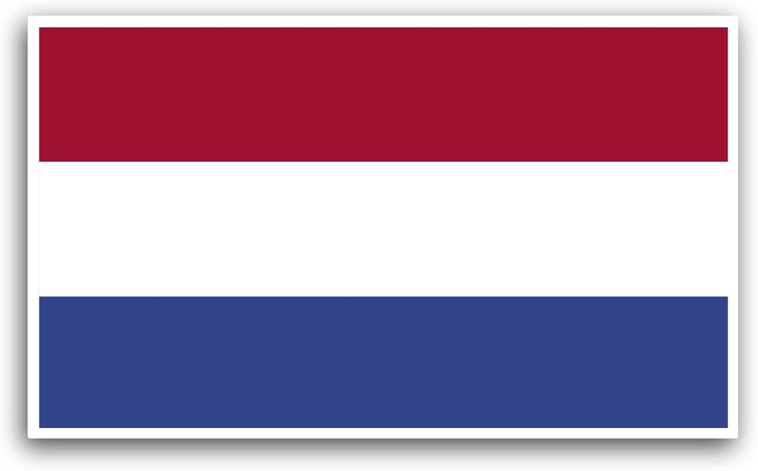 2 (Pieces) 3" and 5" Netherlands Flag Sticker, Waterproof Vinyl Decals for Many Purpose Like Cars, Trucks, Laptops, Phones, Windows and More