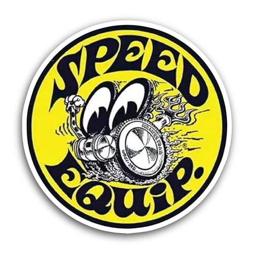 2 (Pieces) 3" and 5" Speed Equip Sticker, Waterproof Vinyl Decals for Many Purpose Like Cars, Trucks