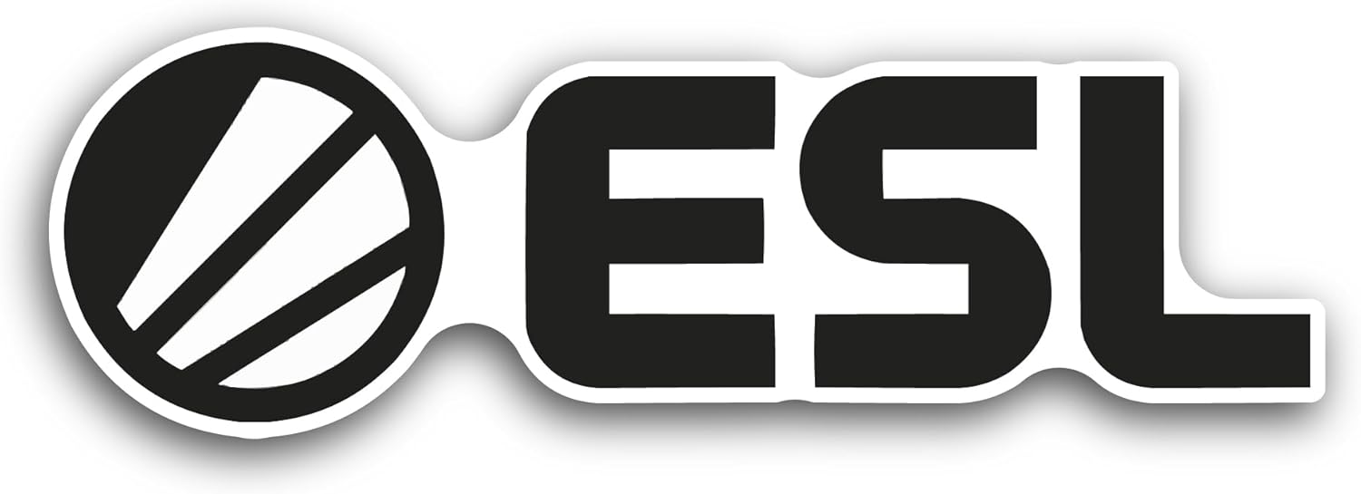 2 (Pieces) 3" and 5" ESL Sticker, Waterproof Vinyl Decals for Many Purpose Like Cars, Trucks, Laptops, Phones, Windows and More