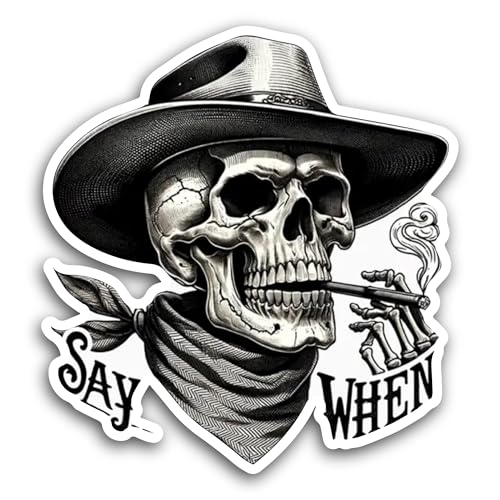 2 (Pieces) 3" and 5" Say When Message Sticker, Waterproof Vinyl Decals for Many Purpose Like Cars, T