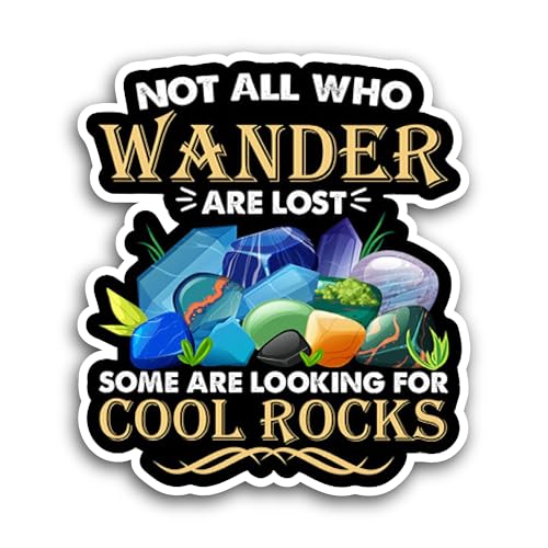 2 (Pieces) 3" and 5" Not All Who Wander Sticker, Waterproof Vinyl Decals for Many Purpose Like Cars,